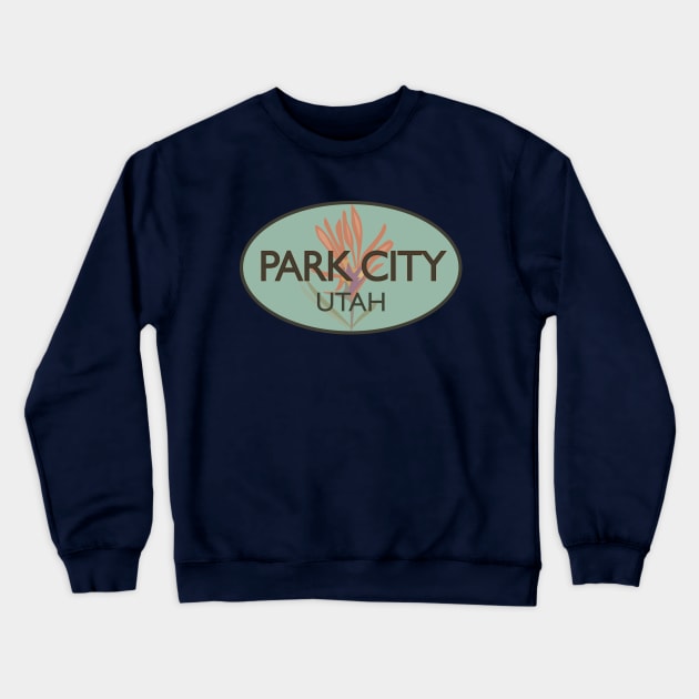 Park City Oval Desert Paintbrush Crewneck Sweatshirt by MountainFlower